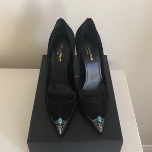 SAINT LAURENT ZOE 105 TIP PUMPS SIZE 40